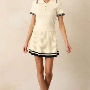 Red Dress Boutique Cream and Black Skirt Set